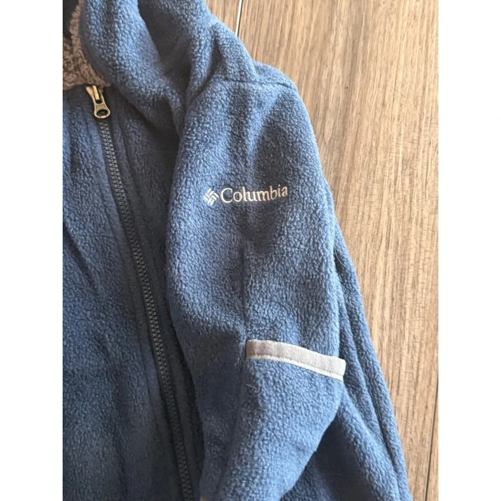 Columbia Infant Tiny Bear II Bunting Fleece One Piece Jumpsuit Blue 3-6 months